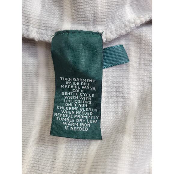 Ralph Lauren Jeans Co. Gray Striped 1/2 Zip Hooded Top Hoodie Women's Size XL - Picture 7 of 7